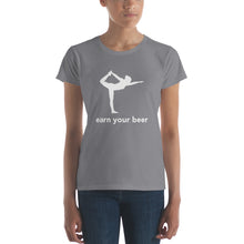 Load image into Gallery viewer, WOMEN&#39;S YOGA // Earn Your Beer // Short Sleeve T Shirt